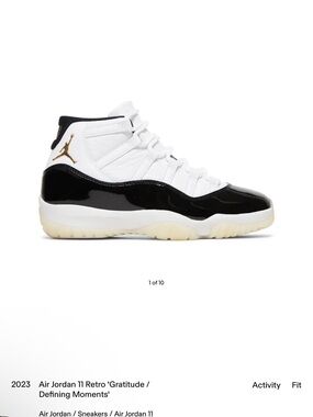 Jordan Retro 11 High Top Sneakers - White/Black/Gold